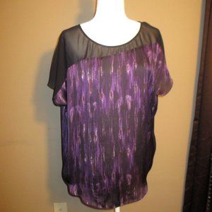 Vince Camuto Purple Black Top Medium